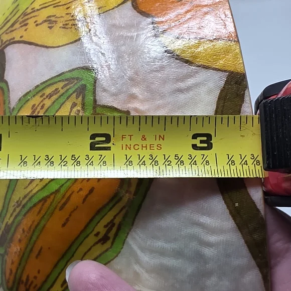 Vintage MCM Flower Power Fiberglass Salad Serving Bowl Rare Retro Floral Deco - Picture 6 of 7